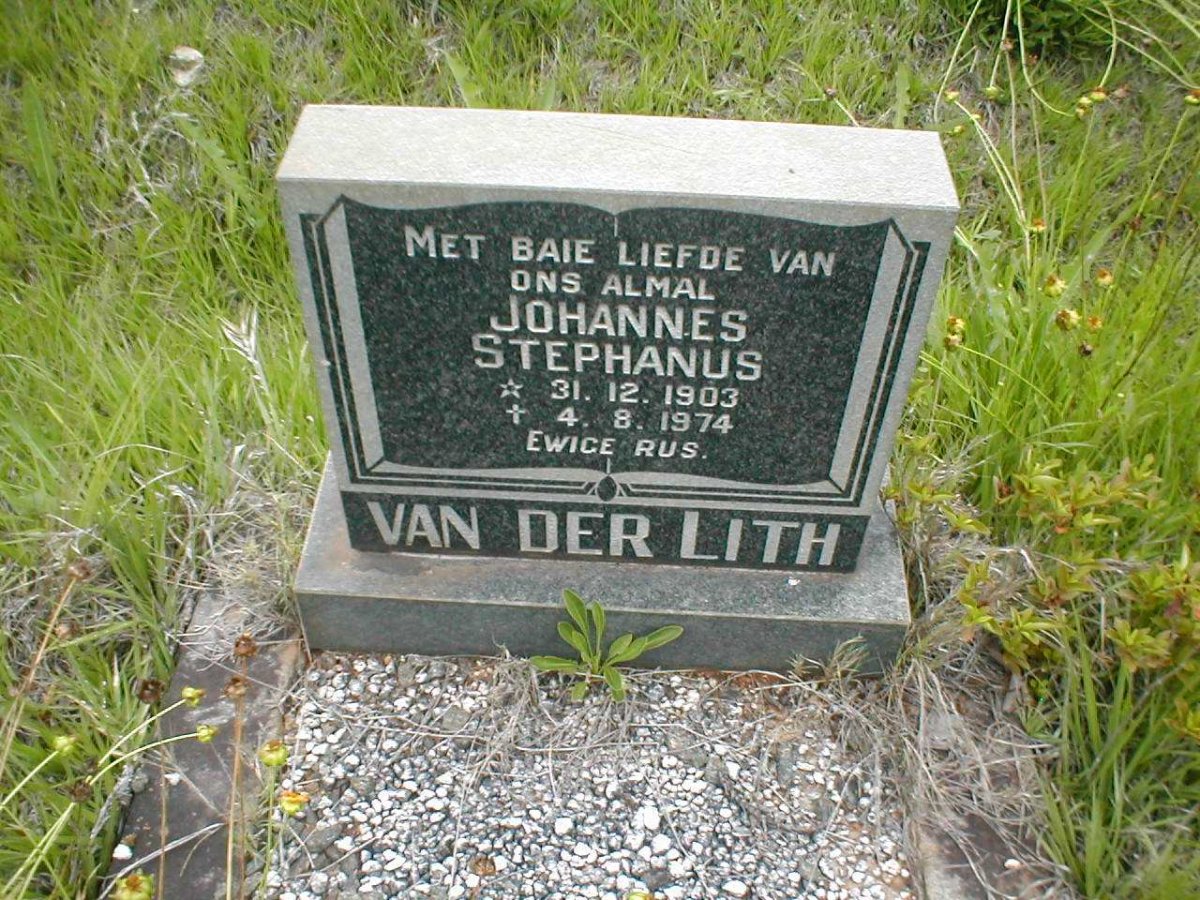 LITH Johannes Stephanus, van der 1903-1974