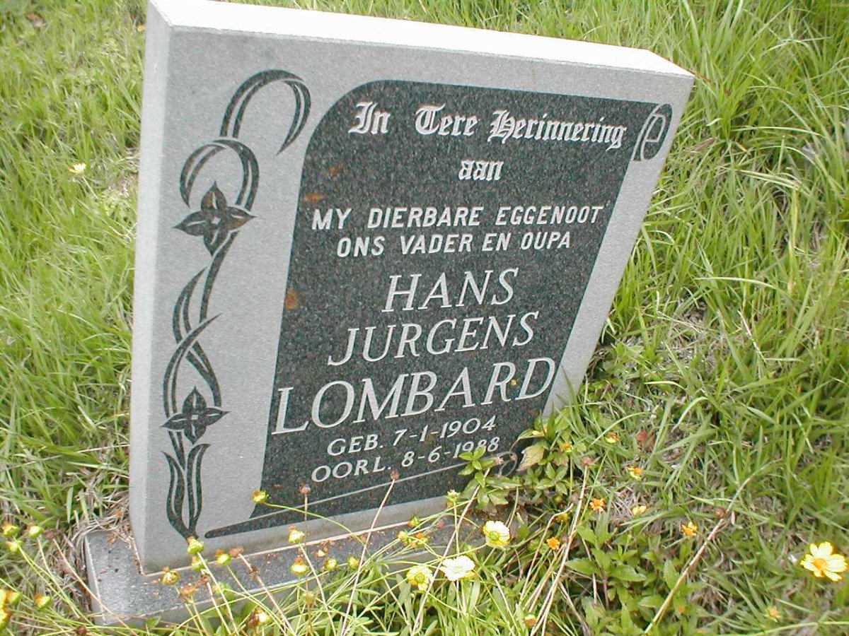 LOMBARD Hans Jurgens 1904-1988