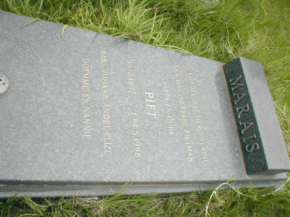 MARAIS Piet 1927-1988