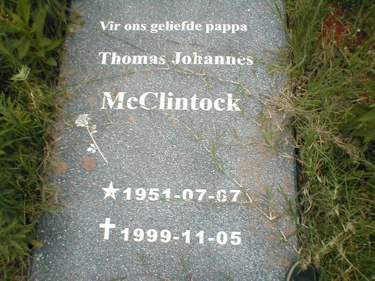McCLINTOCK Thomas Johannes 1951-1999