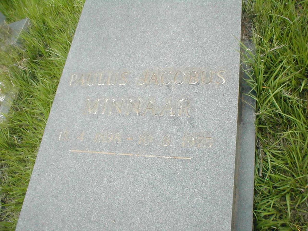 MINNAAR Paulus Jacobus 1898-1975