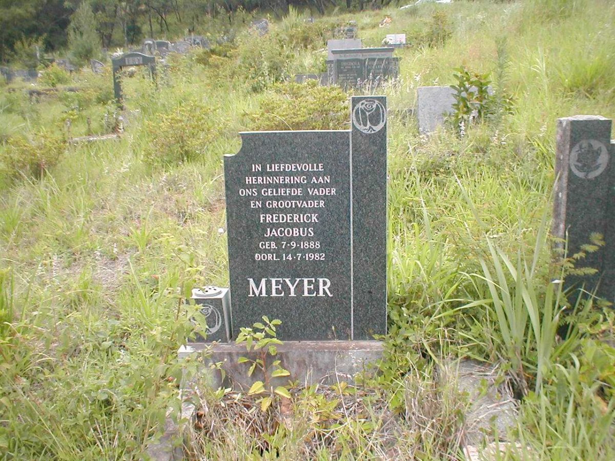 MEYER Frederick Jacobus 1888-1982