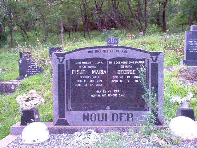 MOULDER George 1909-1972 &amp; Elsje Marie SMIT 1919-2001