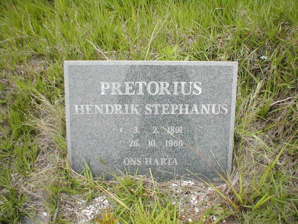 PRETORIUS Hendrik Stephanus 1891-1966