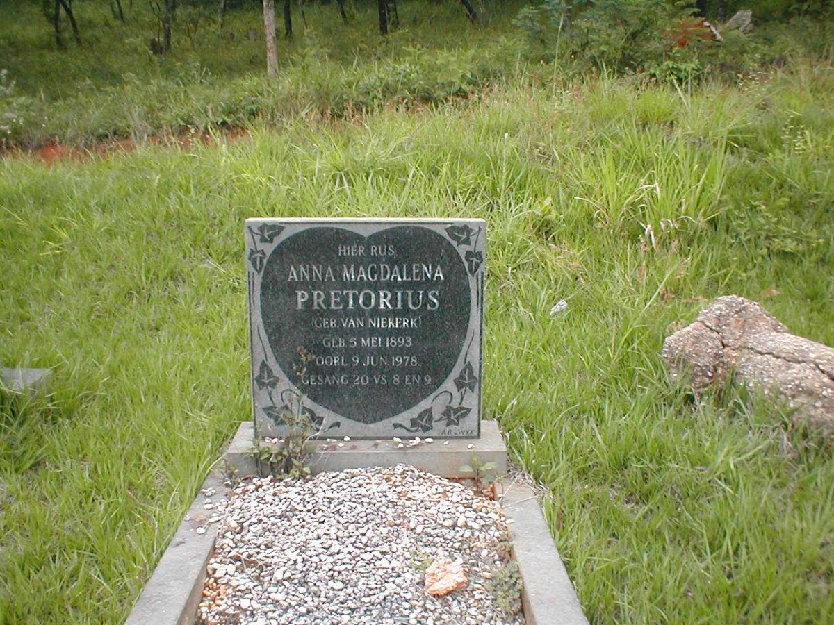 PRETORIUS Anna Magdalena geb VAN NIEKERK 1893-1978
