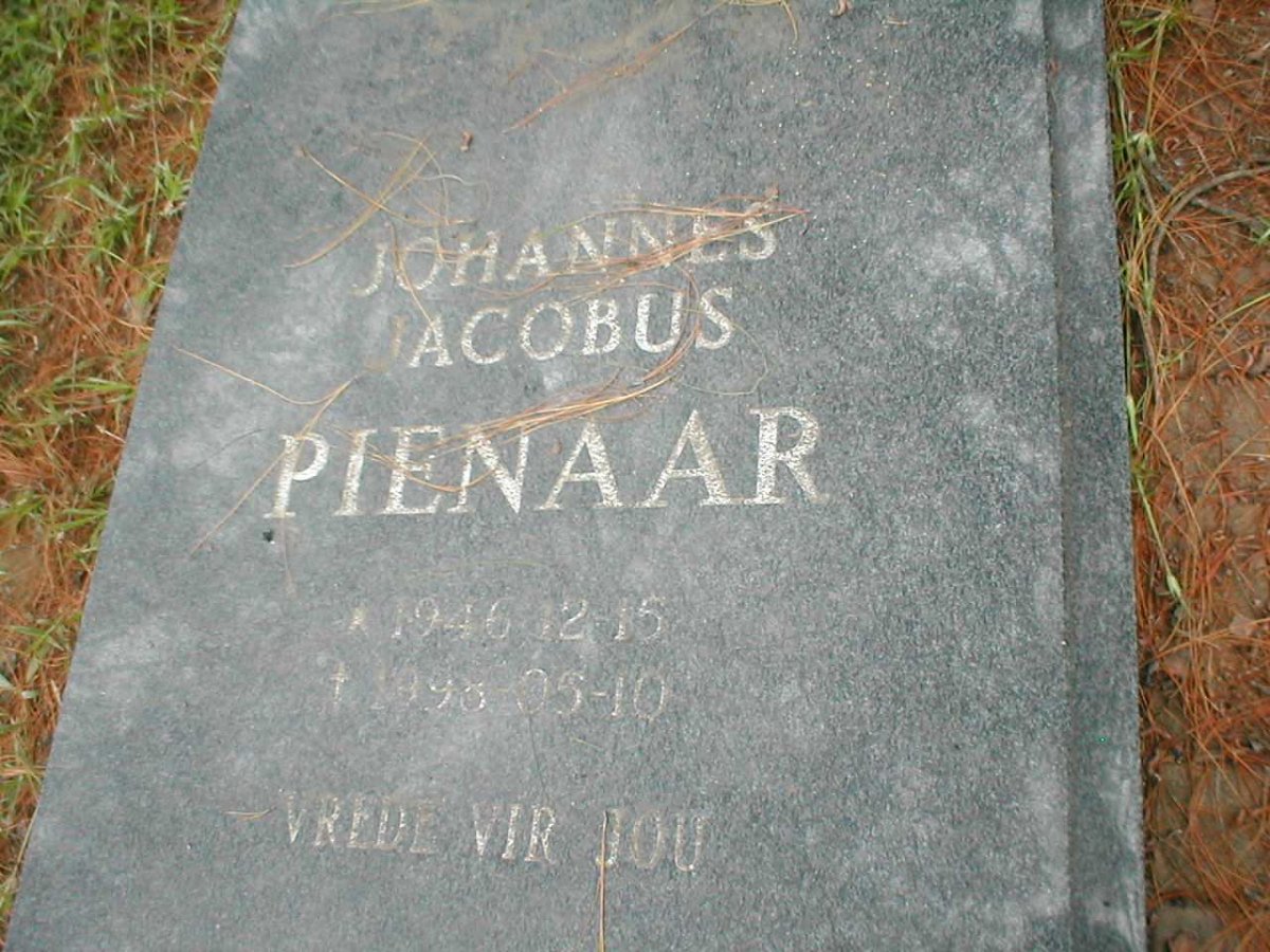 PIENAAR Johannes Jacobus 1946-1998