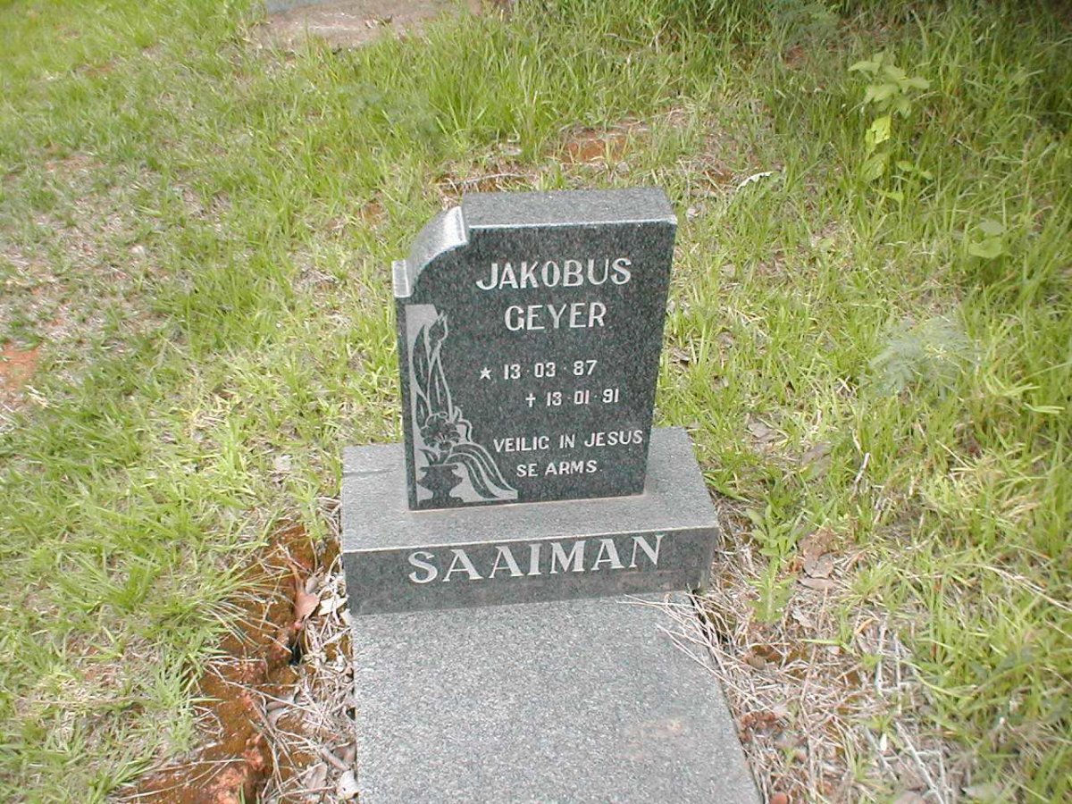 SAAIMAN Jakobus Geyer 1987-1991