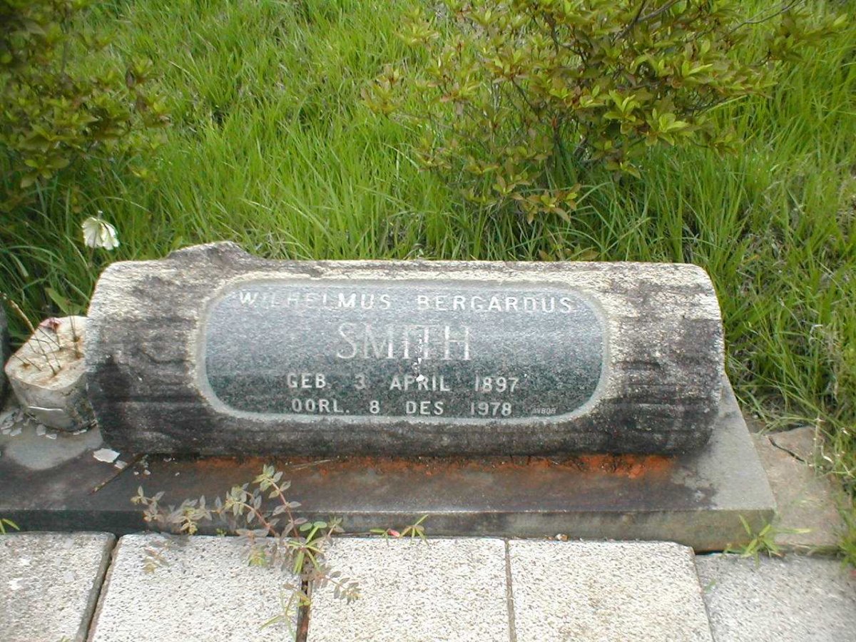 SMITH Wilhelmus Bergardus 1897-1978