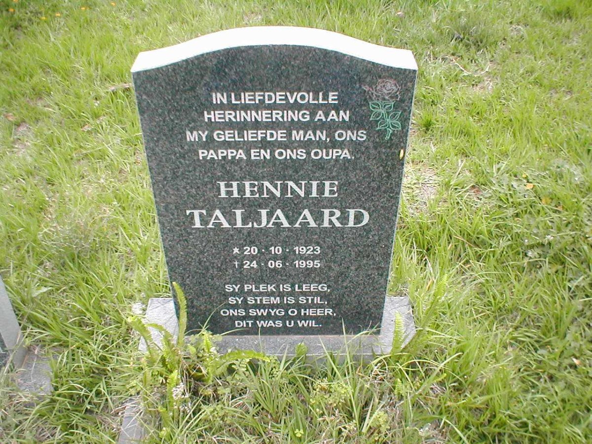 TALJAARD Hennie 1923-1995