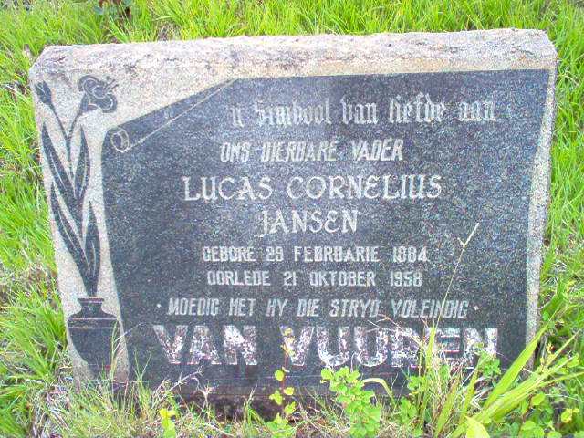 VUUREN Lucas Cornelius Jansen, van 1884-1958
