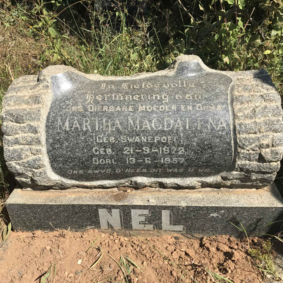 NEL Martha Magdalena nee SWANEPOEL 1872-1957