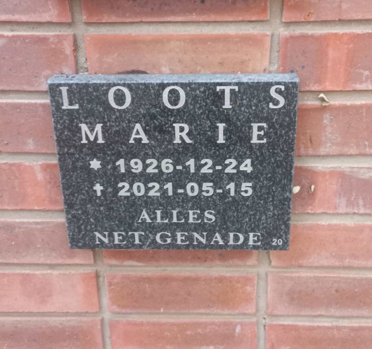 LOOTS Marie 1926-1921