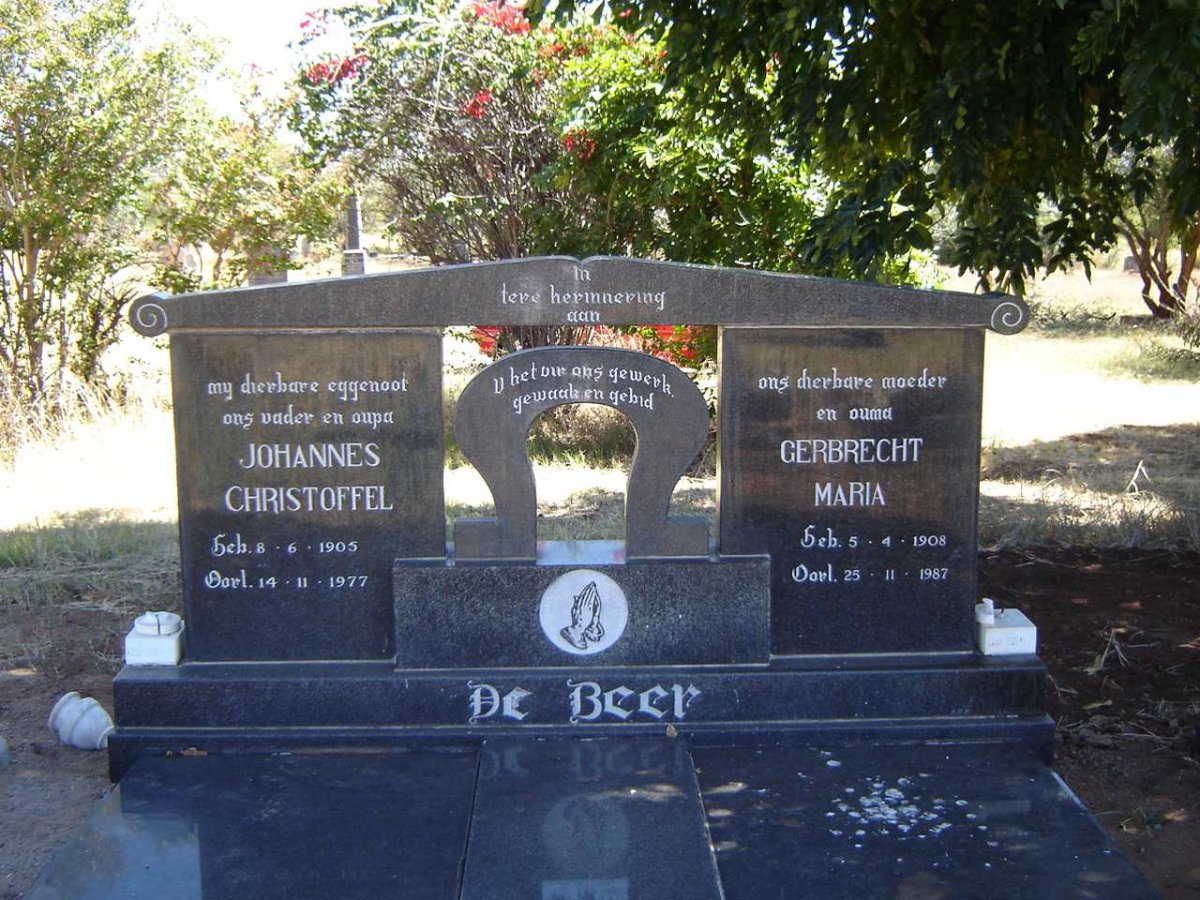 BEER Johannes Christoffel, de 1905-1977 &amp; Gerbrecht Maria 1908-1987