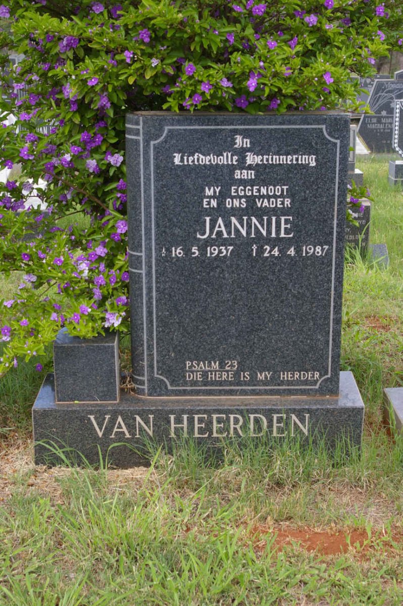 HEERDEN Jannie, van 1937-1987