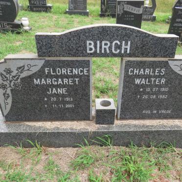 BIRCH Charles Walter 1910-1982 & Florence Margaret Jane 1913-2001