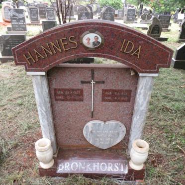 BRONKHORST Hannes 1927-2000 & Ida 1936-1995