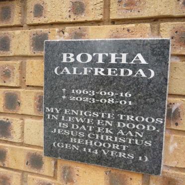 BOTHA Alfreda 1963-2023