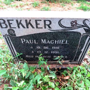 BEKKER Paul Machiel 1910-1991