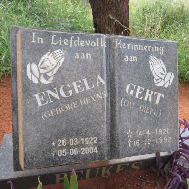 BEUKES Gert 1921-1992 & Engela HEYNS 1922-2004