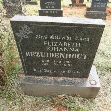 BEZUIDENHOUT Elizabeth Johanna 1910-1993