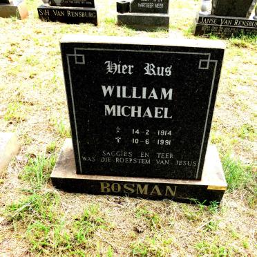 BOSMAN William Michael 1914-1991