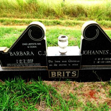 BRITS Johannes J.F. 1924-1980 & Barbara C.J. 1926-2017