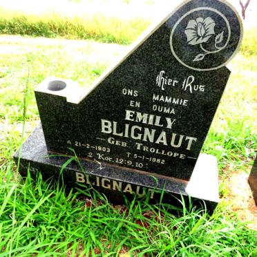 BLIGNAUT Emily nee TROLLOPE 1903-1982