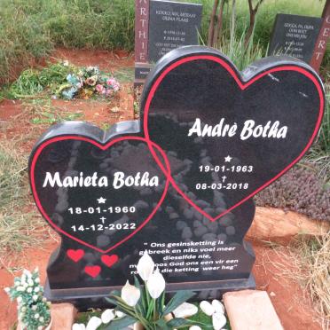 BOTHA Andre 1963-2018 :: BOTHA Marieta 1960-2022
