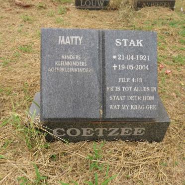 COETZEE Stak 1921-2004