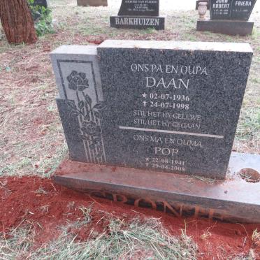 CRONJE Daan 1936-1998 & Pop 1941-2008