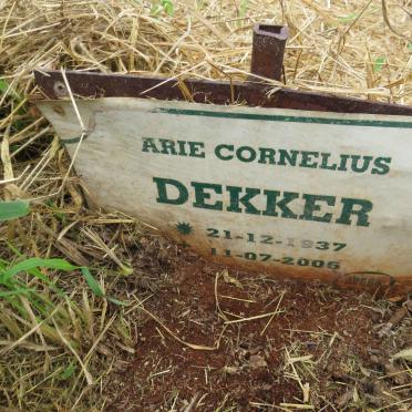 DEKKER Arie Cornelius 1937-2006