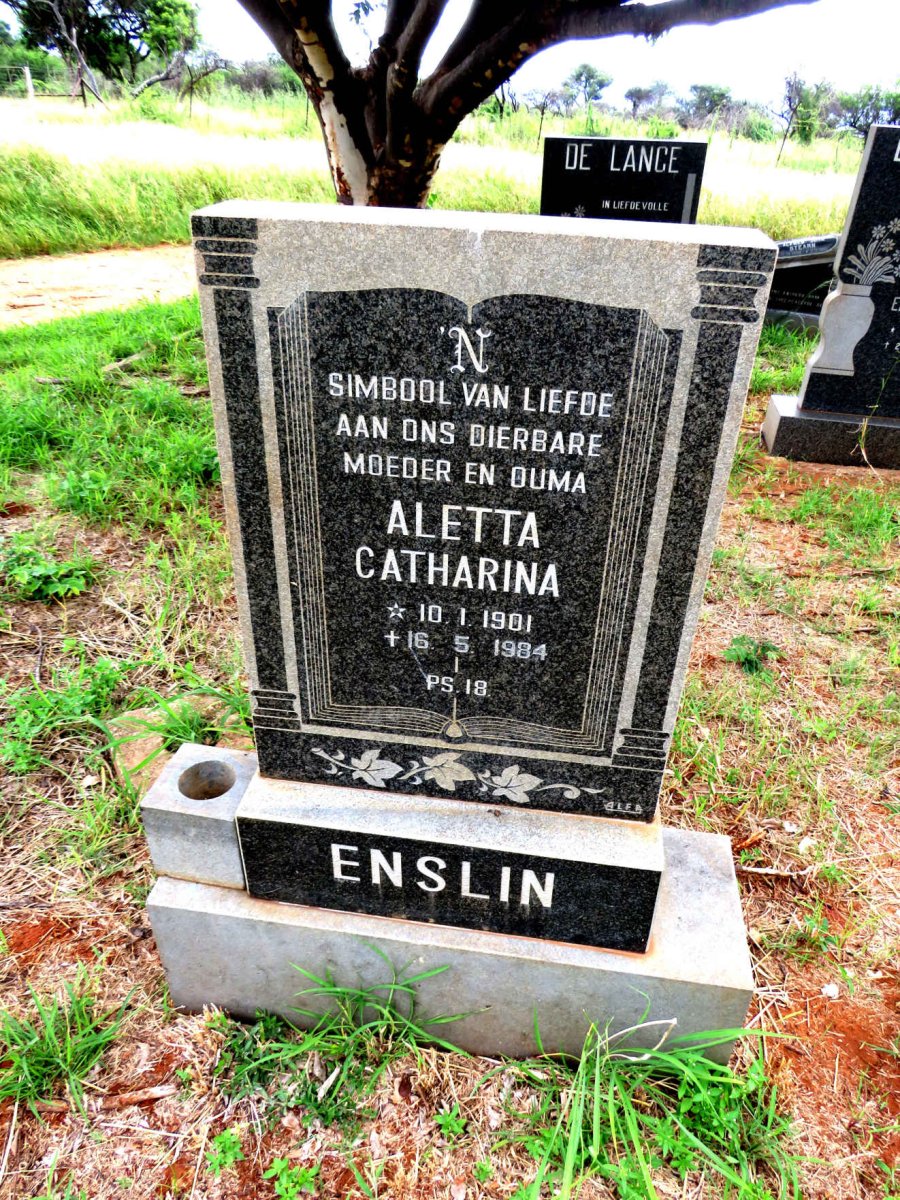 ENSLIN Aletta Catharina 1901-1984
