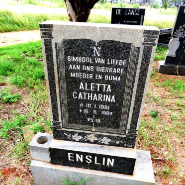 ENSLIN Aletta Catharina 1901-1984