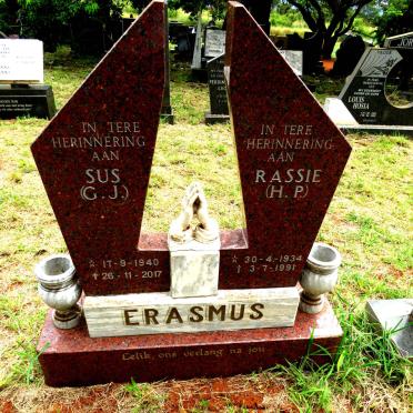 ERASMUS H.P. 1934-1991 & G.J. 1940-2017