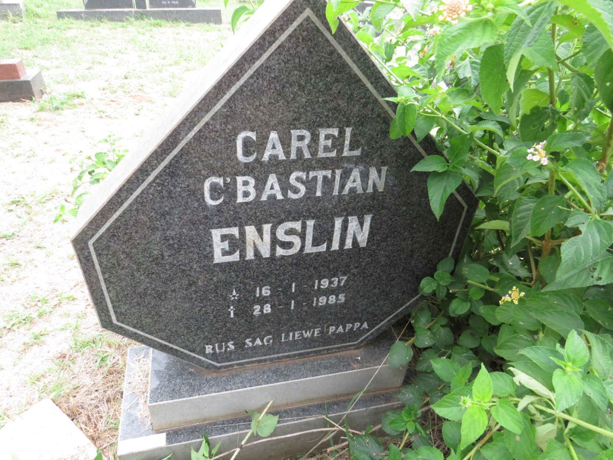ENSLIN Carel C'bastian 1937-1985