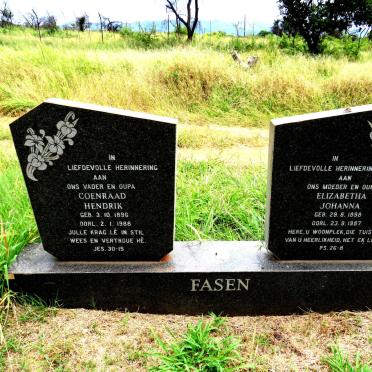 FASEN Coenraad Hendrik 1896-1988 & Elizabetha Johanna 1898-1987