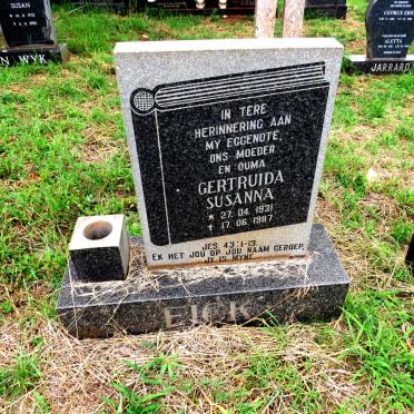 FICK Gertruida Susanna 1931-1987