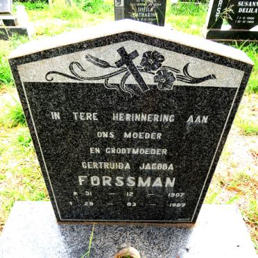 FORSSMAN Gertruida Jacoba 1907-1987