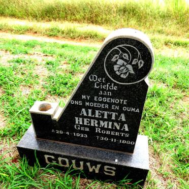 GOUWS Aletta Hermina nee ROBERTS 1923-1980