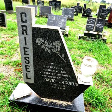 GRIESEL David Jacobus 1927-1985