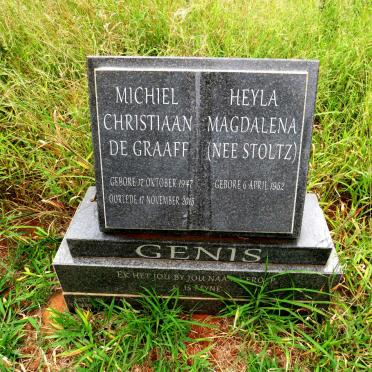 GENIS Michiel Christiaan De Graaff 1947-2015 & Heyla Magdalena STOLTZ 1952-