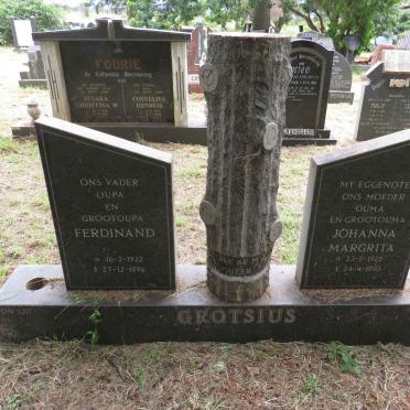 GROTSIUS Ferdinand 1922-1996 & Johanna Margrita 1925-1993