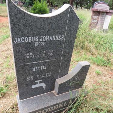 GROBBELAAR Jacobus Johannes 1947-2009 & Mettie 1948-2024