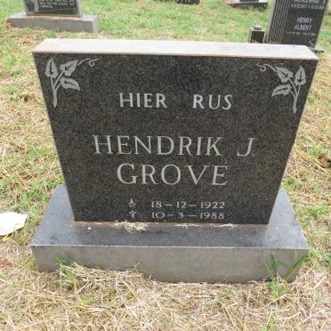 GROVE Hendrik J. 1922-1988