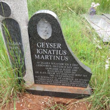 GEYSER Ignatius Martinus 1987-1997