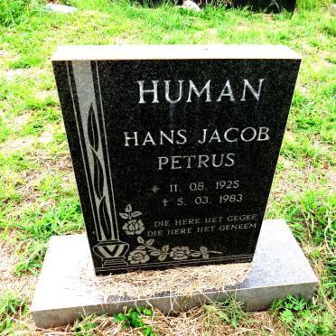 HUMAN Hans Jacob Petrus 1925-1983