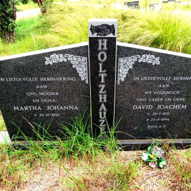 HOLTZHAUZEN David Joachem 1921-1994 & Martha Johanna 1930-
