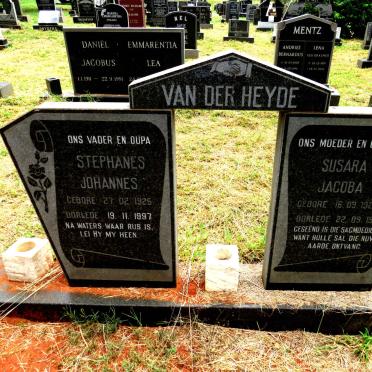 HEYDE Stephanes Johannes, van der 1925-1997 & Susara Jacoba 1926-1991