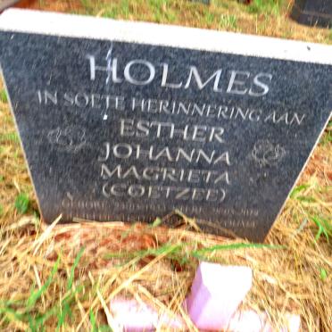 HOLMES Esther Johanna Magrieta nee COETZEE 