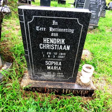 HEEVER Hendrik Christiaan, van den 1910-1987 & Sophia Maria 1910-1988
